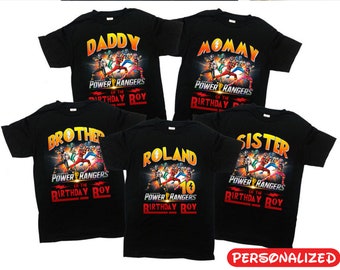 Power Ranger Birthday Shirt - Etsy UK