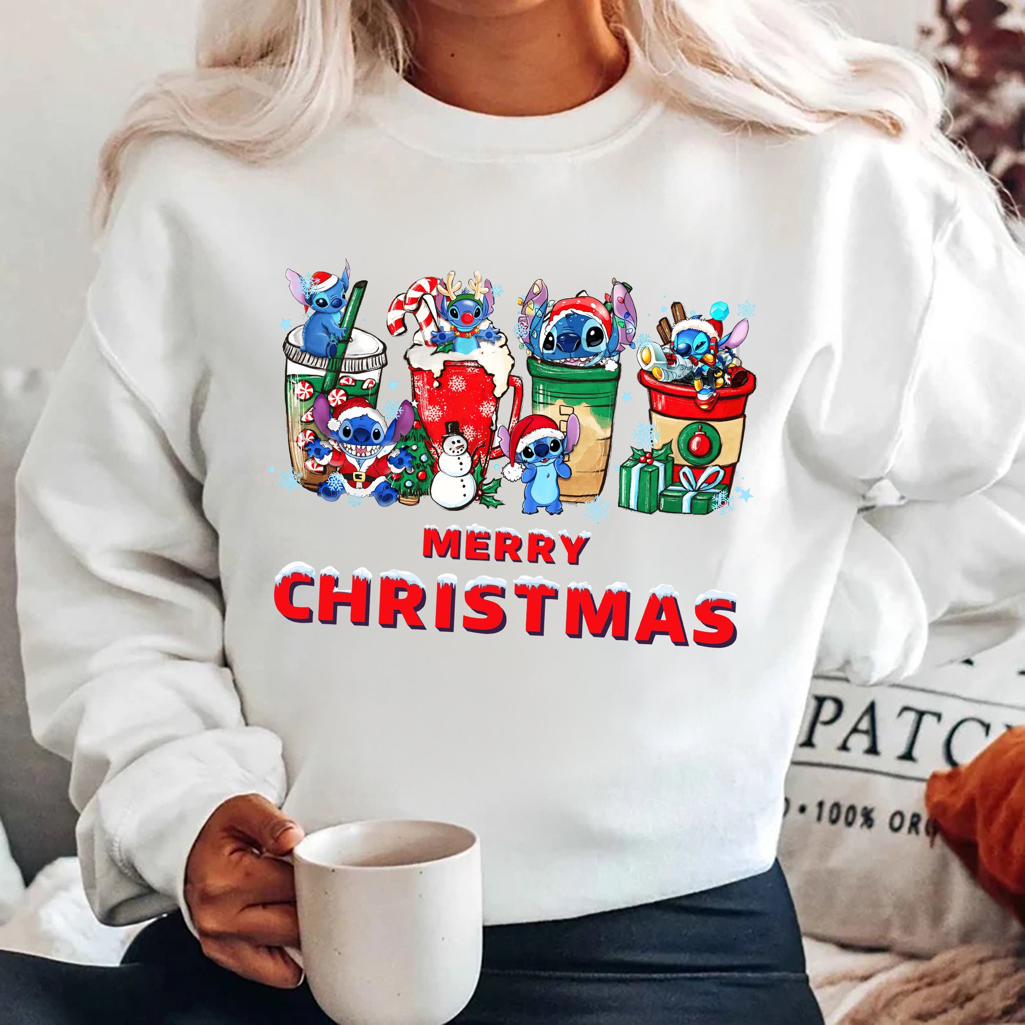 Discover Stitch Merry Christmas Sweatshirt, Disney Stitch Christmas Sweatshirt