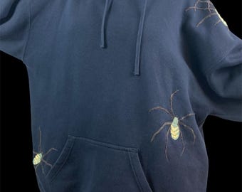 Upcycles Spinnen Hoodie
