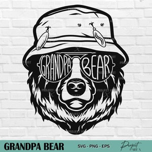 Nonno Orso SVG Papa Orso SVG, Papà Orso con occhiali da sole, Papà SVG, Papà To Be Svg, Papa Bear Cut file, Orso Papa, Papa Svg, Papà Orso Svg