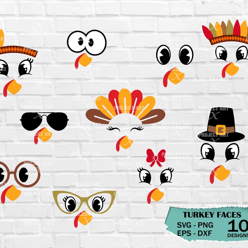 Turkey Face Clipart - Etsy