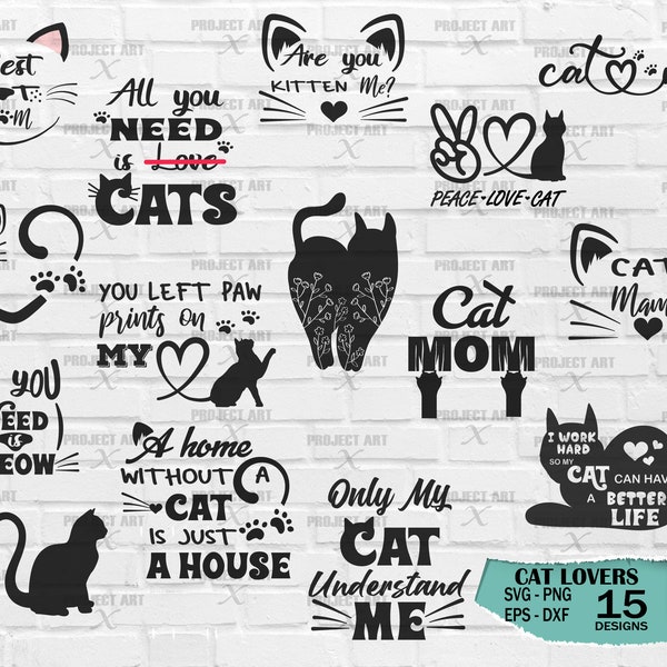 Cat mom, Cat lovers SVG Bundle,Cat SVG, Kitten SVG, Cat lady svg, crazy cat lady svg, cat lover svg, cats svg, kitty svg, Cut File Cricut