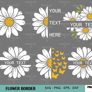 Daisy flower SVG, Daisy Monogram Svg, Flower Svg, Daisy Clipart, Flower Monogram SVG, Daisy Flower Svg, Spring Svg, Daisy Silhouette,Daisies