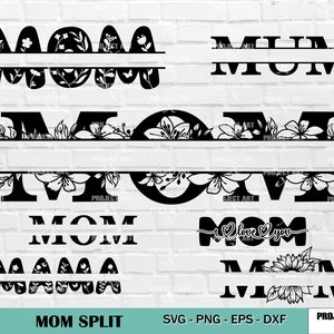 Mama svg, Mama svg, Mama Monogramm svg, Muttertags svg, Split-Monogramm svg, Kindernamen svg, Mutter von Jungen-Mädchen svg, Mama Split-Namensrahmen svg