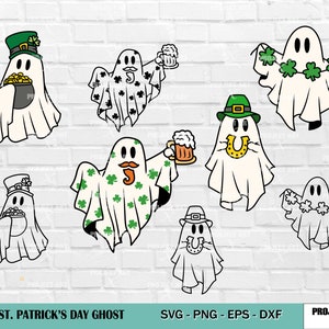 St. Patricks Tagesgeister, lustiges St. Patricks Day Sweatshirt, St. Patricks Gespenst, gruseliger St Patrick's Day, Geister Design, Ghost St. Pattys T-Shirt, Kleeblatt