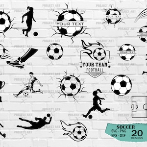 Fußball SVG, Fußball Silhouette, SVG-Schnittdateien, Fußball Bundle SVG, Fußball Clipart - Fußball schneiden Datei, Fußball Split, Instant Download