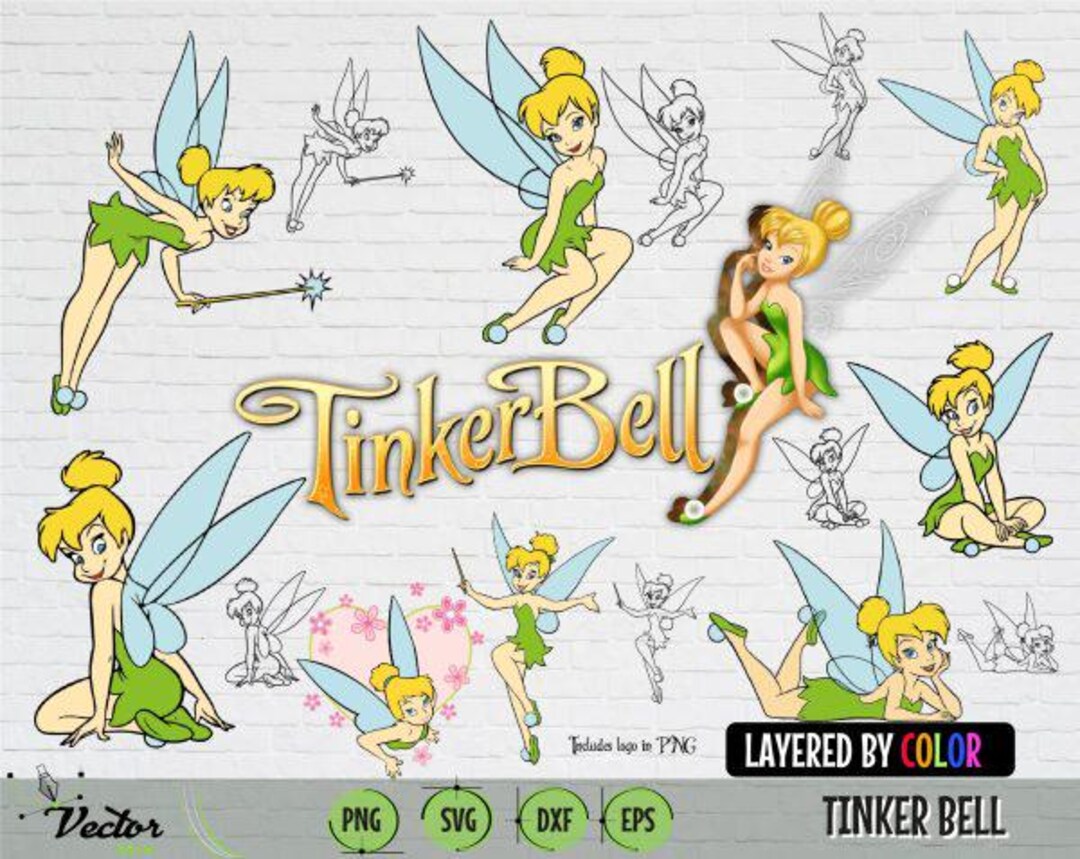 Tinkerbell PNG Svg Bundle, Tinkerbell Svg Cut Files for
