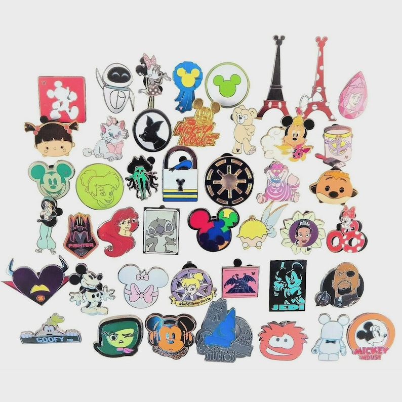 Merch Pin Shapes Disney Trading Pins Lot of 25, 50, 100 and 200 All Unique Authentic ...
