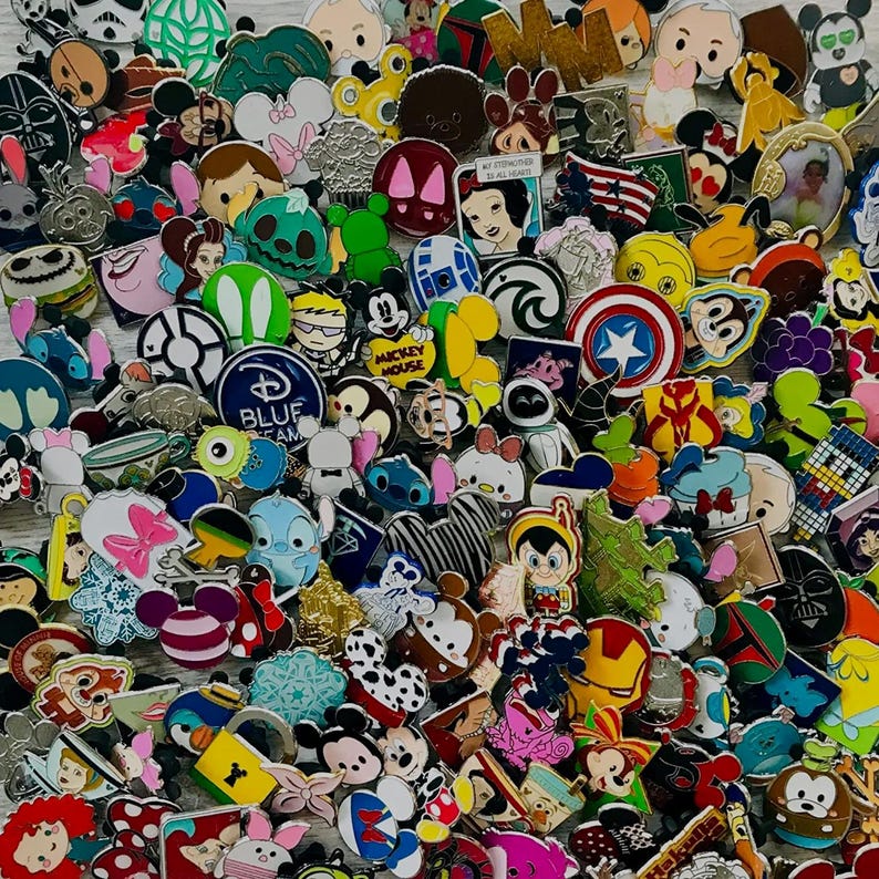 Disney Trading Pins Lot – 25 / 50 / 100 / 200 |Authentic & All Different | No Duplicates image 2