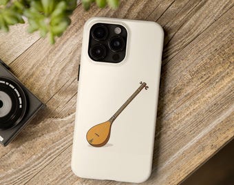 Uyghur Dutar Design Phone Case: Cultural Ethnic Art