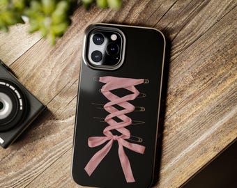 Pink Bow Phone Case: Coquette Kawaii Design