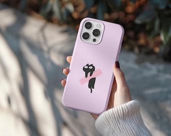 Cute Cat Phone Cases With Unique Kawaii Whimsical Artistic Design