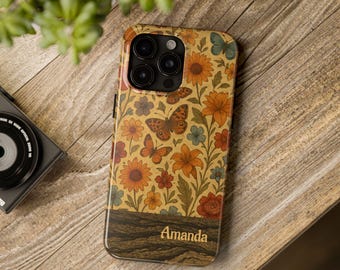 Personalised Vintage Wildflower Phone Cases