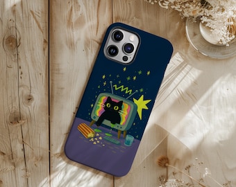 Horror Cat Cute Phone Cases With Aesthetic, Kitty, Unique Design, pet, Gift for her