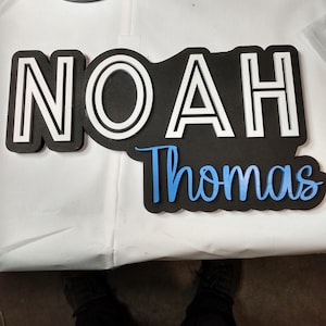 Custom Personalized Wood Sign , 2 layers