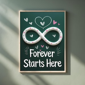 Romantic Infinity Love Wall Art: Minimalist Anniversary Print (Digital Download)