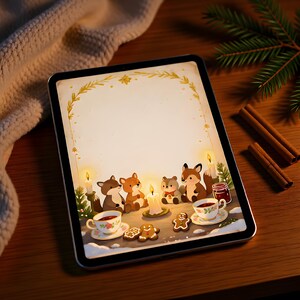 Winter Critter Digital Notepads • Cozy Animal Stationery • Cute Printable Notes for Journaling & Goodnotes