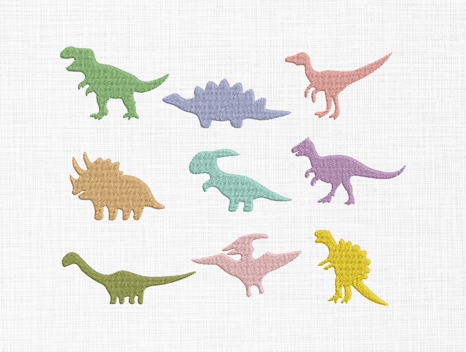 Mini Dinosaurs Embroidery Design Dinosaurs Bundle Embroidery Design ...
