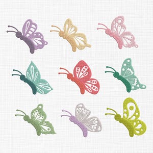 Mini Butterfly Embroidery Design, Mini Butterflies Embroidery Design, Butterfly Set Embroidery, Mini Insects Embroidery Design 6 Sizes