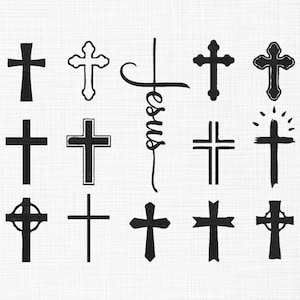 Christian Cross Bundle Embroidery Design, Jesus Cross Embroidery Design, Cross Embroidery, Cross, Jesus, Religious Embroidery 6 Sizes