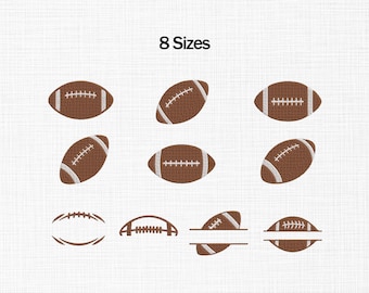 Football embroidery design, American Football Embroidery, Sport Embroidery, Digital File, Split Football Design, Machine Embroidery Design