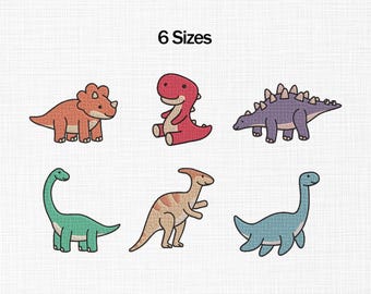 Dinosaur Embroidery Design, Cute Dinosaur Bundle Embroidery Design, Mini Dinosaurs Set Embroidery Design, Kids Embroidery, Mini Embroidery