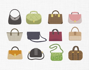 Hand Bags Embroidery Design, Ladies Bag Set Embroidery Design, Mini Women Bags Embroidery Design, Bags Bundle Embroidery Design, 7 Sizes