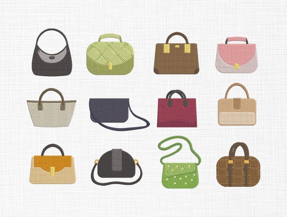 Hand Bags Embroidery Design, Ladies Bag Set Embroidery Design, Mini Women Bags Embroidery Design, Bags Bundle Embroidery Design, 7 Sizes