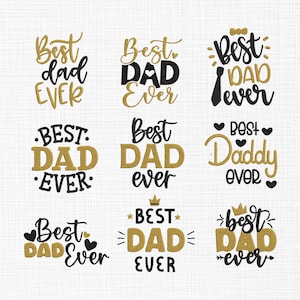 Best Dad Ever Embroidery Design, Best Bad Bundle Embroidery Design, Father&#39;s Day Bundle Embroidery Design, Best Daddy Embroidery 6 Sizes