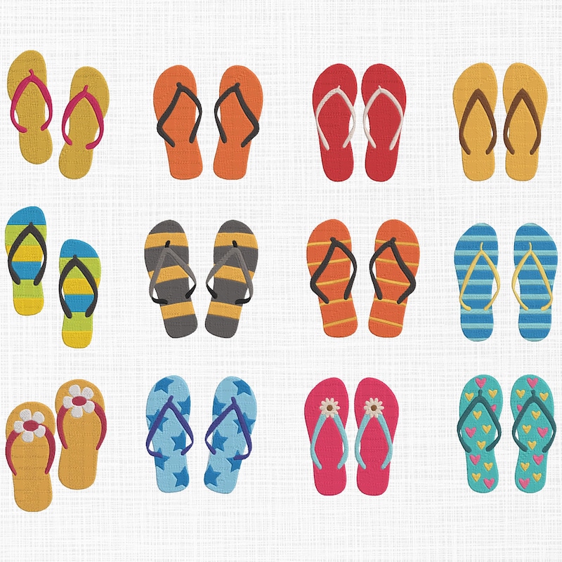 Women Summer Butterfly Embroidery Canvas Slippers