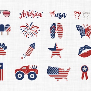 16 USA Embroidery Designs, 4th of July Embroidery Designs, Independence Day Embroidery Designs, Usa Digital Machine Embroidery, Usa Flag
