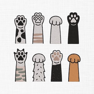 Animals Paw Embroidery Design, Cats Paw Embroidery Design, Paw Bundle Embroidery Design, Pet Lovers Embroidery Design 5 Sizes Download