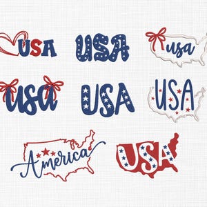 Usa Embroidery Design, America Independence Day Embroidery Design, USA Bundle Embroidery, Usa flag Embroidery Design, 4th July Design 7 Size