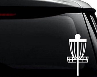 Frisbee Disc Golf  Decal Sticker For Use On Laptop, Helmet, Car, Truck, Motorcycle, Windows, Bumper, Wall, and Decor