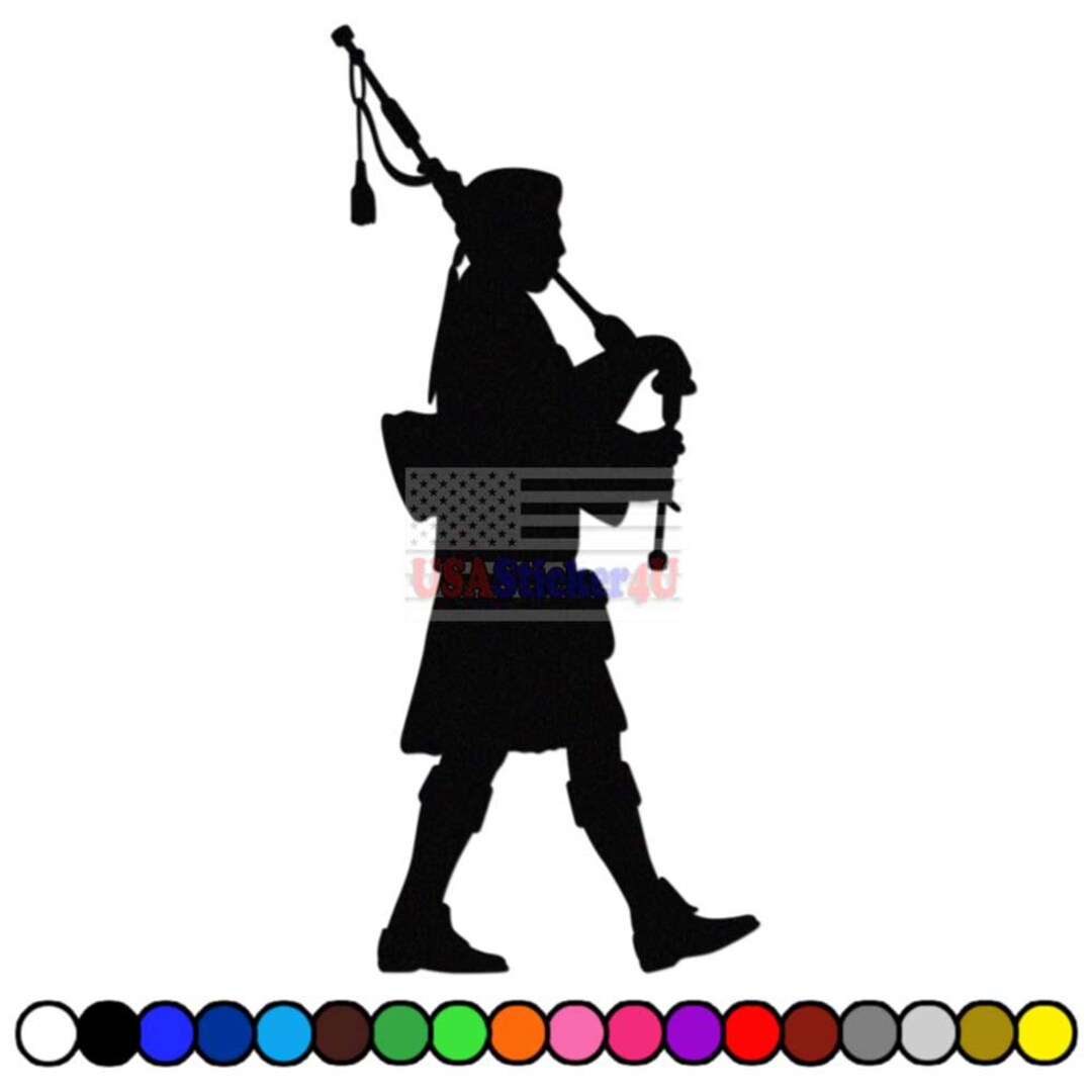 Music Bagpipe Vinyl Sticker Decal for Car Truck Motorcycle Vehicle ...