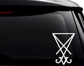 Sigil of Lucifer Seal of Satan Symbol Decal Sticker For Use On Laptop, Helmet, Car, Truck, Motorcycle, Windows, Bumper, Wall, and Decor