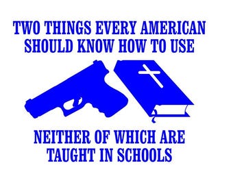 Gun Bible American Die Cut Vinyl Decal Sticker for Car Truck Motorcycle Window Bumper Wall Decor
