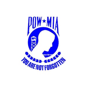 military mia pow Decal Sticker For Use On Laptop, Helmet, Car, Truck, Motorcycle, Windows, Bumper, Wall, and Decor