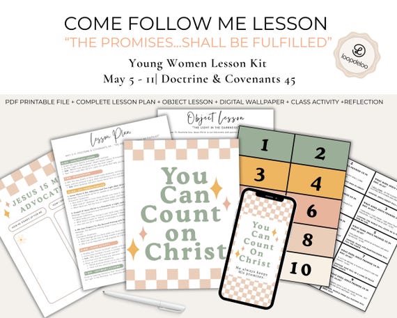 YW Lesson May 5-11, YW LDS lesson, Come Follow Me 2025, Doctrine + Covenants 45, yw lesson helps, yw come follow me, yw lesson printable kit