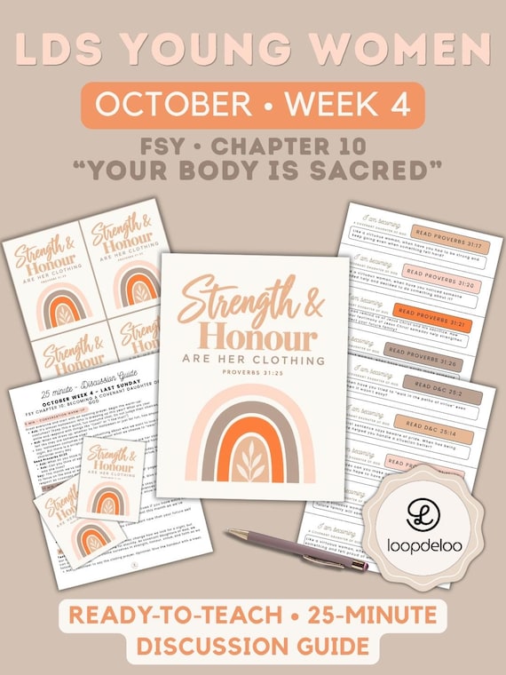October Week 4, 2026 LDS Young Women Lesson, FSY Discussion Guide: Chapter 10 "Your Body is Sacred"