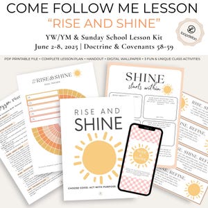 LDS Youth Lesson, LDS Young Women Lesson, June 2-8, Come Follow Me D+C Section 58-59, Youth Sunday School Teaching Help Printable Handout