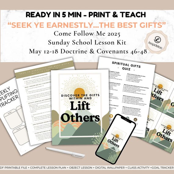 May 12-18 D&C 46-48, Seek Ye Earnestly the Best Gifts, Youth Sunday School Lesson LDS, Come Follow Me 2025, LDS Youth Lesson, LDS Lesson Kit
