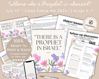 12 luglio, Kit di lezioni per le giovani donne della Chiesa di Gesù Cristo dei Santi degli Ultimi Giorni, Vieni e seguimi 2026, “C’è un profeta in Israele”: 2 Re 2–7 / Materiale stampabile per i giovani