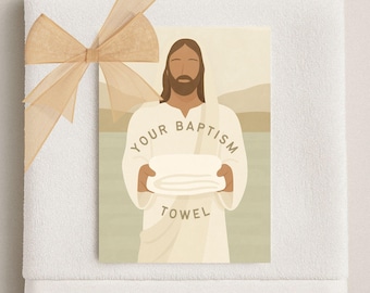 LDS Baptism Towel Gift Card: Printable Poem (PDF File)