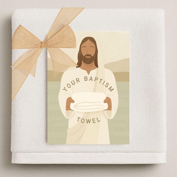 LDS Baptism Towel Gift Card, Printable Baptism Towel Poem, LDS Boys Baptism, lds Girl Baptism Gift lds Primary Baptism Gift, LDS Baptism tag