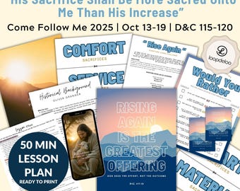 LDS Teen Sunday School Lesson Kit, Come Follow Me 2025 (Digital Printable)
