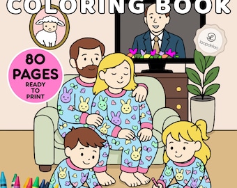 April General Conference Primary-Age Coloring Book | LDS Kids Activity Bundle (Digital Download and Printable)