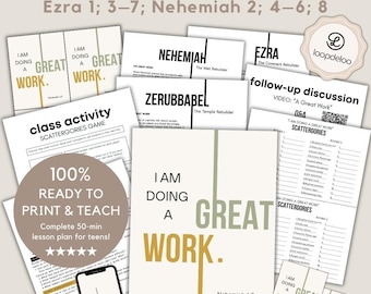 2 agosto, Kit di lezioni per la Scuola Domenicale dei Giovani LDS per le classi di adolescenti, Vieni e seguimi 2026, “Sto compiendo una grande opera” Esdra 1; 3–7; Neemia 2; 4–6; 8
