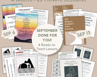 LDS Youth Sunday School Lessons | September 2026 Come Follow Me Bundle | 25 Minute Printable Lesson Plans for Psalms, Proverbs, and Isaiah