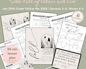 Jan 25, LDS Young Women Lesson Kit, Come Follow Me 2026, The Fall of Adam and Eve (Digital & Printable)